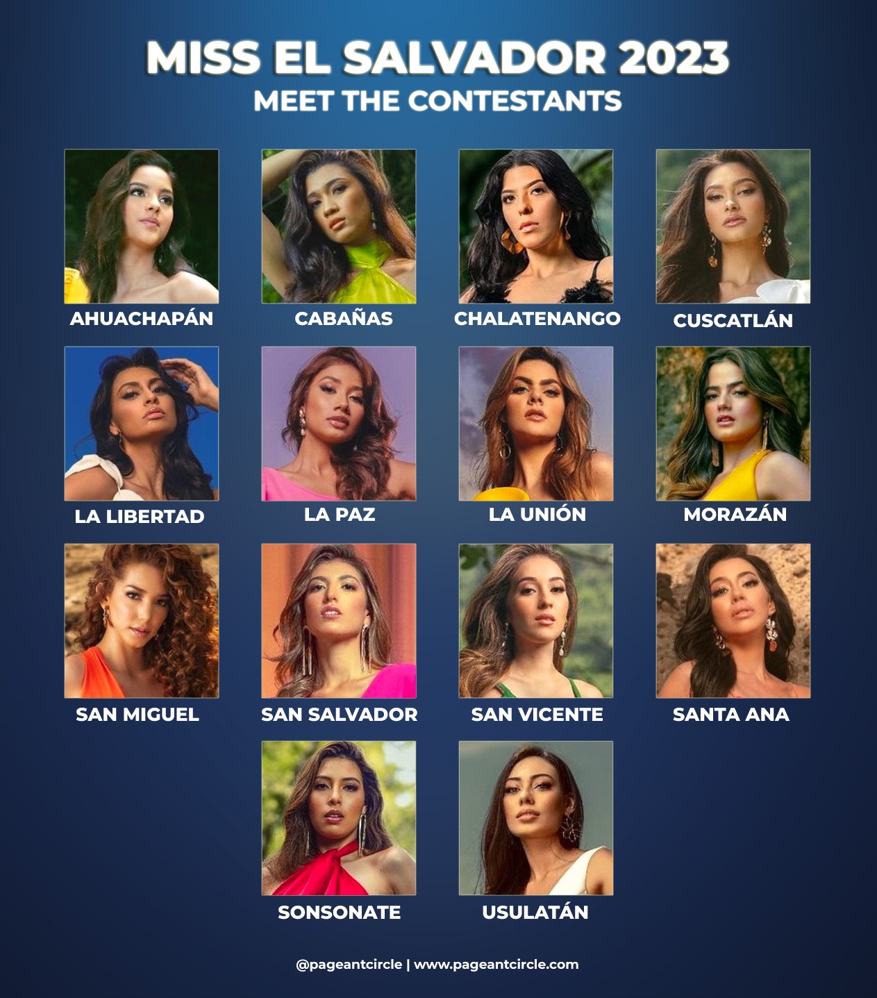 Miss El Salvador 2023 Meet the contestants